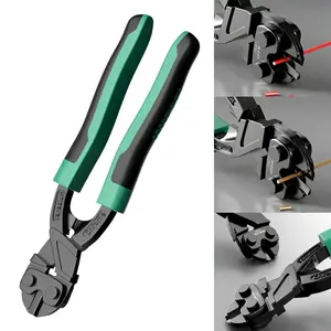 8-Inch High-Strength Wire & Rebar Cutting Pliers, Forged Chrome Vanadium Steel Construction, Effort-Saving Leverage Design, Ultra-Sharp Hardened Blades, Lightweight Portable Mini Cutter with Ergonomic Thick Rubber Handle for Easy Efficient Cutting