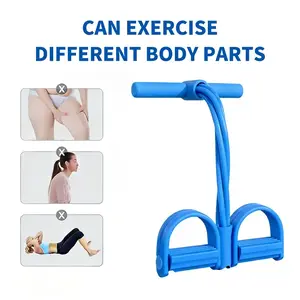 Multi-functional Pedal Resistance Band Trainer – Portable Foot Pedal Fitness Equipment Home Gym Full Body Workout Machine, Exercise Sit-ups, Yoga, Abdominal Training