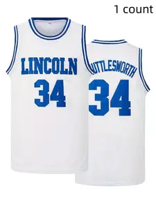 Men's Letter & Number Embroidery Basketball Jersey, Loose Sporty Breathable Sleeveless Basketball Top, Basketball Clothing for Men, Basketball Shirt