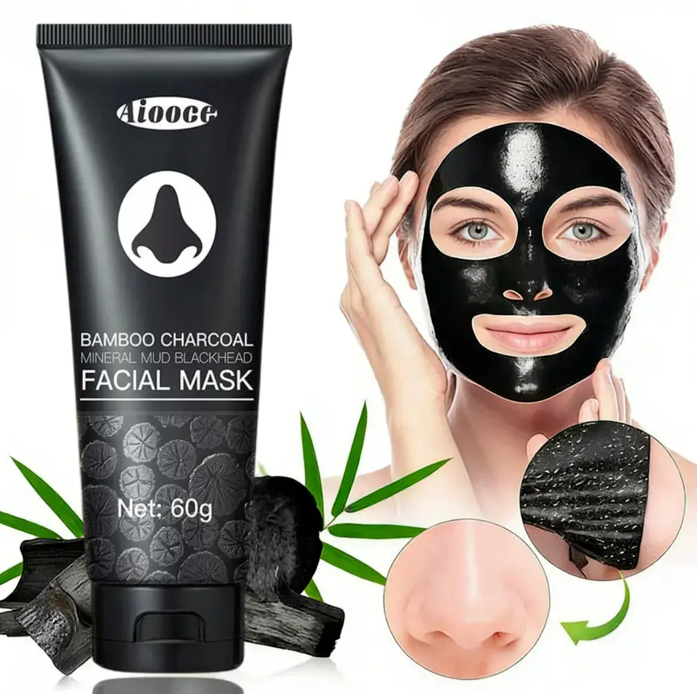 Blackhead Removal Mask — Black Activated Charcoal Peel-Off Mask & Nose Strip — Suitable for All Skin Types