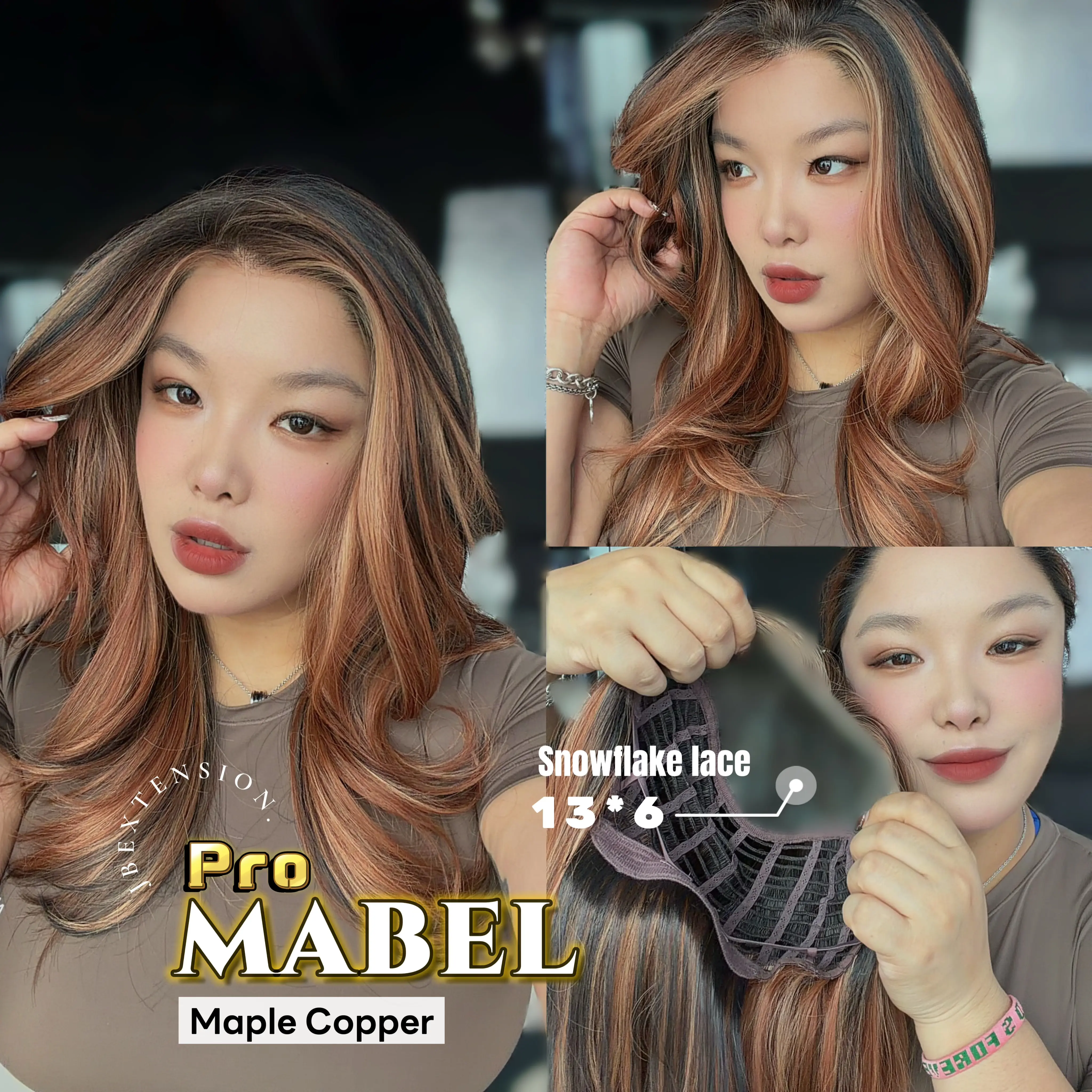 JBEXTENSION 20 Inches Pre-Cut 13X6 Free Part Snowflake Lace Frontlace Glueless Wig MABEL PRO【BENDY EAR TABS】