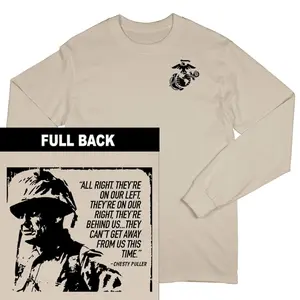 Marine Corps Chesty Puller Sand Long Sleeve Tee