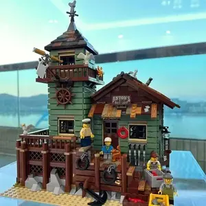 New Building Model Fisherman Hut Brick Construction Set, Romantic Creative Space Decoration, Perfect Holiday Birthday Gift, Building Block Sets, Assembly Building Blocks