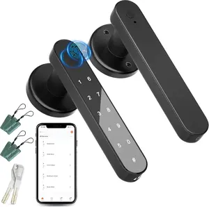 Fingerprint Door Lock, Door Knob with Biometric,Keyless Entry Door Lock with Handle,Door Locks for Bedrooms,Door Knobs Interior,Digital Door Knob