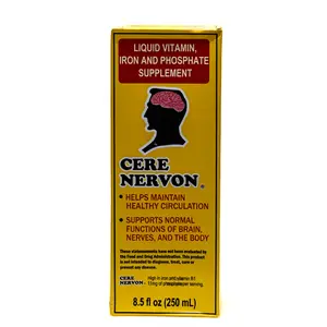Nervon Iron-Rich Liquid Cere Supplement - 250 mL Daily Brain Health Support with Brain Booster, B Vitamin Complex, B12, Minerals, Water-Soluble & Multi-Ingredient Vitality Vitamins Supplements for Dietary Healthcare