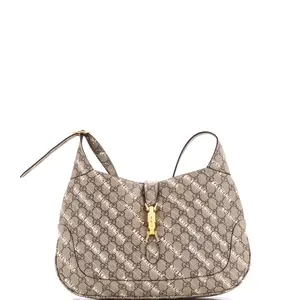 Pre-owned GUCCI Canvas Coated Shoulder Bags x Balenciaga The Hacker Project Jackie 1961 Hobo GG Coated Canvas Medium by Rebag