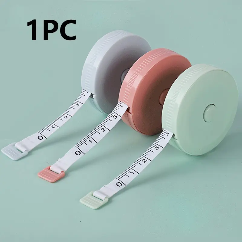 Mini Automatic Retractable Tape Measure, 1 Count Double-Sided Inch & Centimeter, Portable Height Measurement Tool, Soft Durable Measuring Tape for Sewing & Tailoring