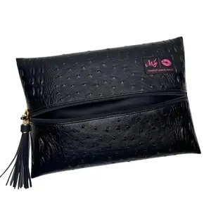 Makeup Junkie Bags - Obsidian - Handmade in Texas, Patented Lay-Flat Design, Lifetime Warranty