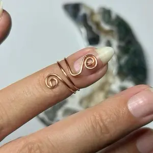 Finger Tip Ring, pure copper, slightly adjustable