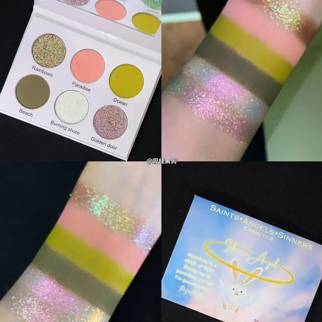 Saintsangelssinners Cosmetics Like an Angel Eyeshadow Palette with 3 Mattes & 2 Multicromes Limited Edition cute palette
