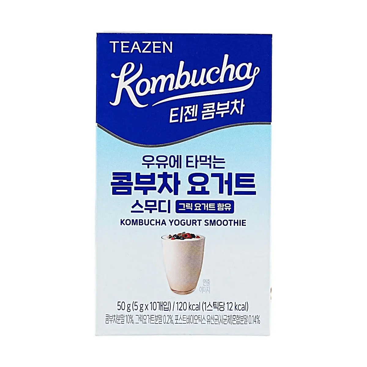 Teazen Kombucha Drink Mix 10pk - Korean Probiotic Powder for Gut Health, Digestion, Low Calorie, TWICE Chaeyoung Pick