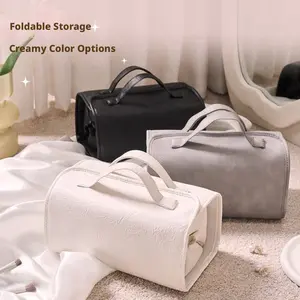 Women's 4-in-1 Foldable Detachable Travel Cosmetic Organizer, Portable Handheld Makeup Bag, Gym & Outdoor Storage Pouch for Travel