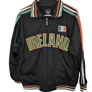 Ghast Ireland Mens Jacket Green Full Zip St Patricks Day Mens XL Black