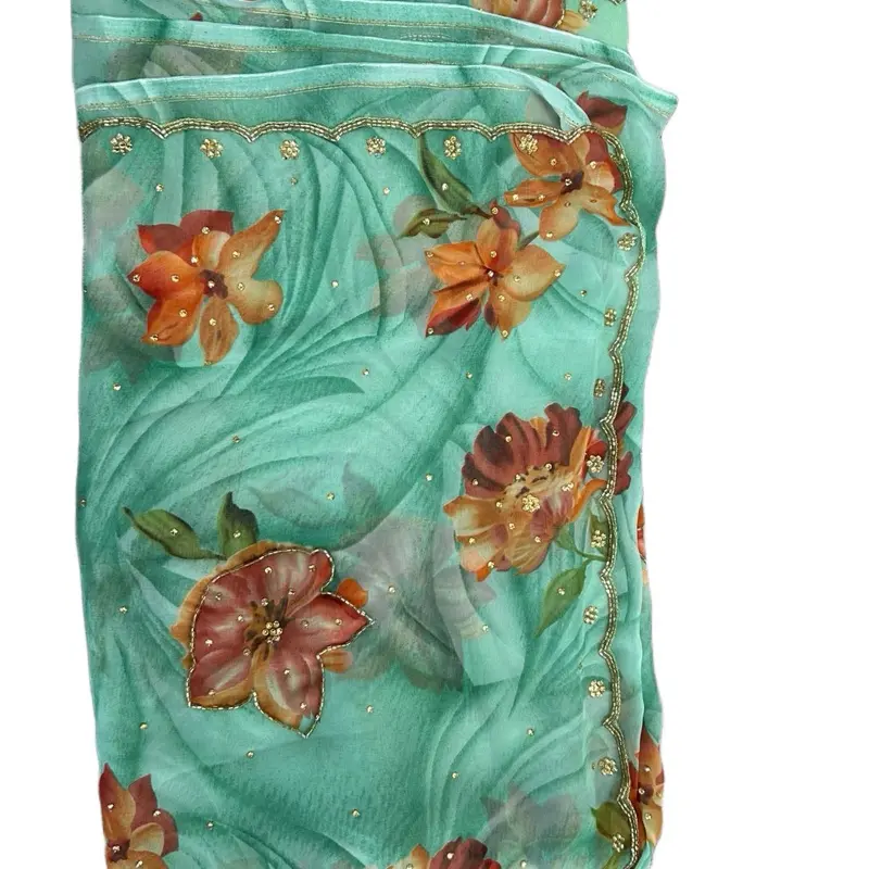 Beautiful chiffon sari .