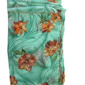 Beautiful chiffon sari .