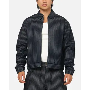 Carre Lockout Pinstripe Jacket Navy Pinstripe