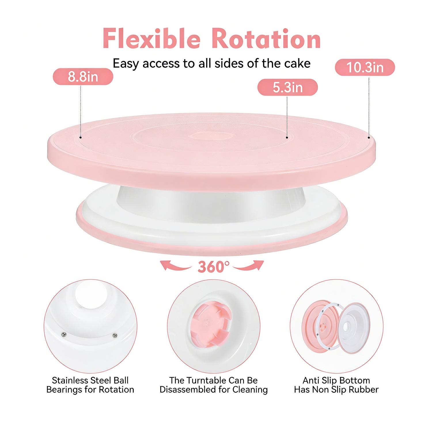 36 Pcs Cake Decorating Supplies Kit with Rotating Turntable Stand, 20 Piping Bags, 6 Icing Tips, 2 Spatulas, 3 Scrapers, Coupler & Ties - Baking Tools for Beginners & Pros, Cake Turntable Set for Frosting, Birthday Cakes 36 Pcs Cake Decorating Supplies Kit with Rotating Turntable Stand, 20 Piping Bags, 6 Icing Tips, 2 Spatulas, 3 Scrapers, Coupler & Ties - Baking Tools for Beginners & Pros, Cake Turntable Set for Frosting, Birthday Cakes