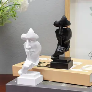 Modern Abstract Sculpture Artistic Decorative Figurine, Plastic Injection Molded Art Piece, Office and Living Room Decoration, Home Ornament