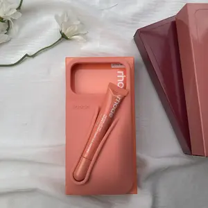 [Buy 1 Get 1 Gift] Most Loved Rhode Hailey Lip Gloss Phone Case for iPhone 17 16 15 14 13 12 11 Pro Max Plus Soft Silicone Cute Aesthetic Cover Gift for Girls