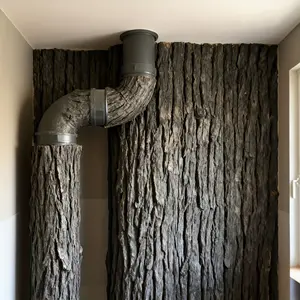 1 Roll 15.7 x 39.4 Inches Self-Adhesive Realistic Willow Bark Peel and Stick Wallpaper, Natural Tree Trunk Texture Faux Wood Grain PVC Sticker, for Walls Pillars Pipes Fences Decoration, No Tools Required Residue-Free Removal, Seasonal Outdoor Indoor Home