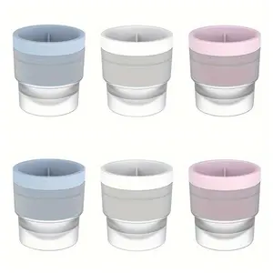 Ice Ball Maker Mold, Reusable 2.5 Inch Ice Cube Trays, Easy Release Silicone Round Ice Sphere Tray, with Lids & Funnel for Whiskey, Cocktails & Bourbon Kitchen Utensils