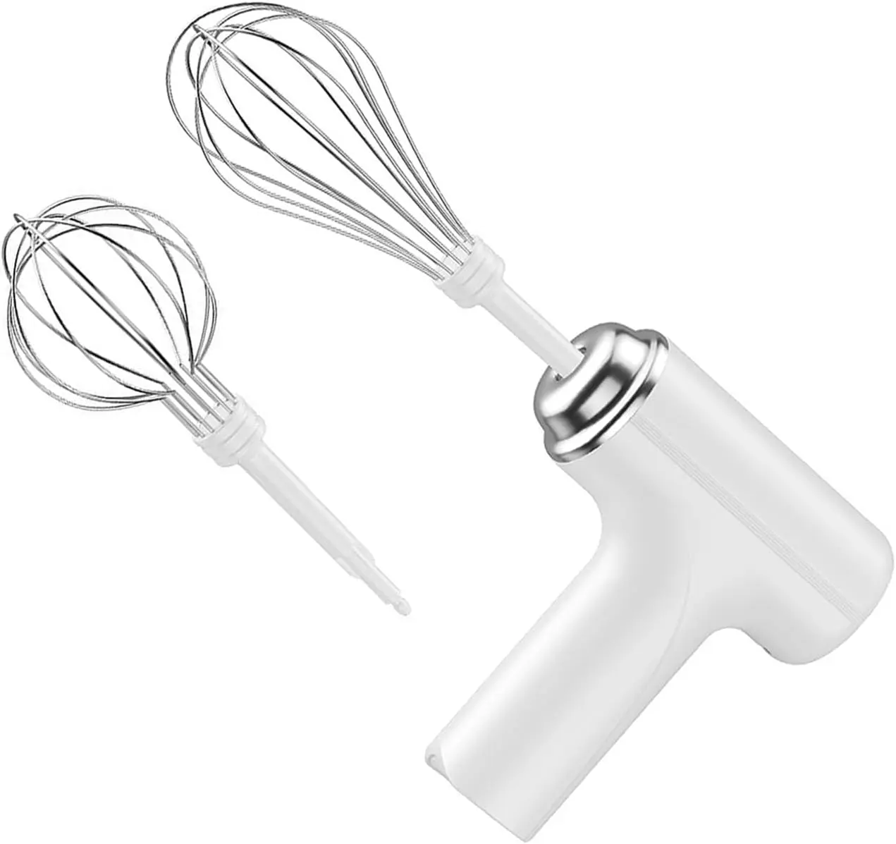 Portable Cordless Food Mixer - 3-Speed Handheld Whisk Tool with 2 Detachable Whisks, Durable Wireless Handheld Kitchen Tool for Home Baking: Dough, Cakes
