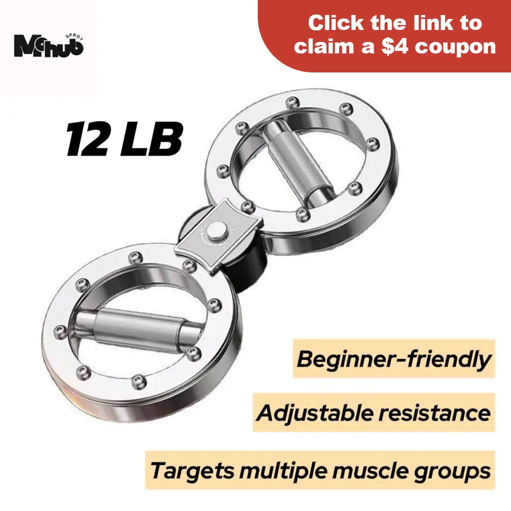 12LB Adjustable Resistance Arm Exercise Machine - Spinning Rotator Burn, Gripster Forearm Trainer, Hand Strengthener for Men, 360-Degree Rotating Grips, Portable Adjustable Workout Equipment for Home Gym, Office & Travel, Portable Gym Equipment, Grip Trai