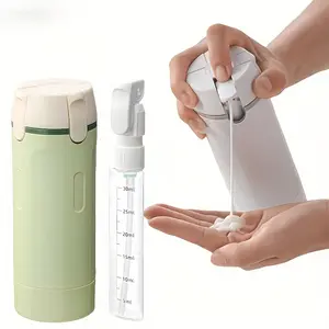 4 in 1 Travel Cosmetic and Emulsion Dispenser Set - Portable Refillable Bottles with Dropper & Funnel, Transparent Design, Durable Plastic, Ideal for Skincare, Toiletries, and Makeup Storage, Travel Essentials | Transparent Bottles | Durable Plastic Bottl