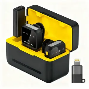 Wireless Lavalier Microphone for iPhone iPad Android With Charging Case Audio Smartphone Audio Smartphone