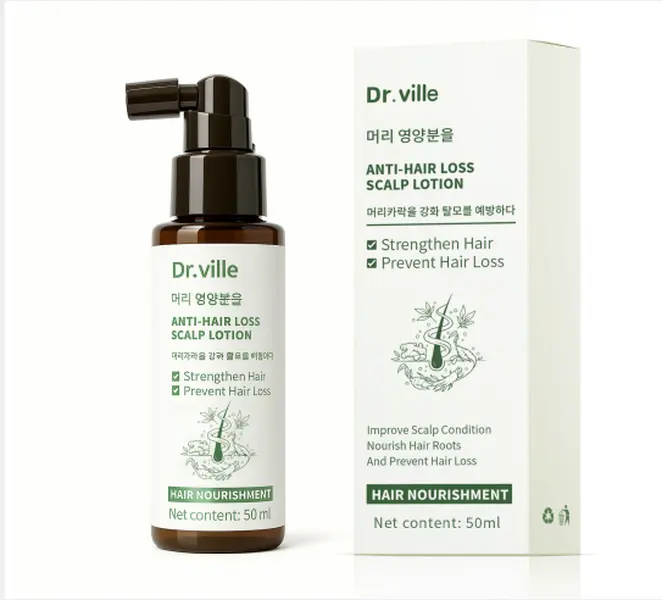 【Professional Grade】Dr.ville Scalp Care Serum - Nourishing & Strengthening Formula for Healthier Looking Hair - 50ml Anti-Hair Loss Scalp Lotion-B
