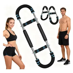Arm and Chest Resistance Trainer 60–100lbs Adjustable Spring Arm Exerciser  Portable Workout Equipment