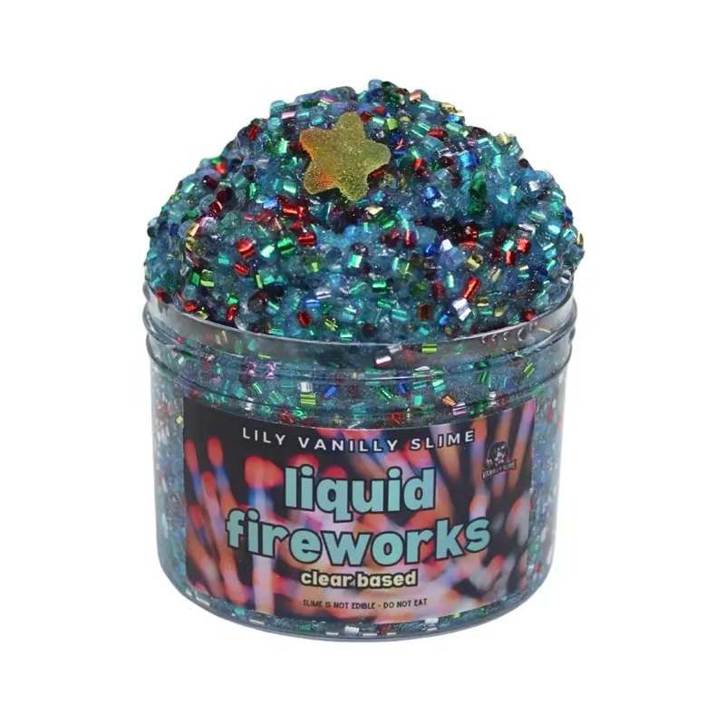 Liquid Fireworks Bingsu Crunchy Slime, Cherry Scented