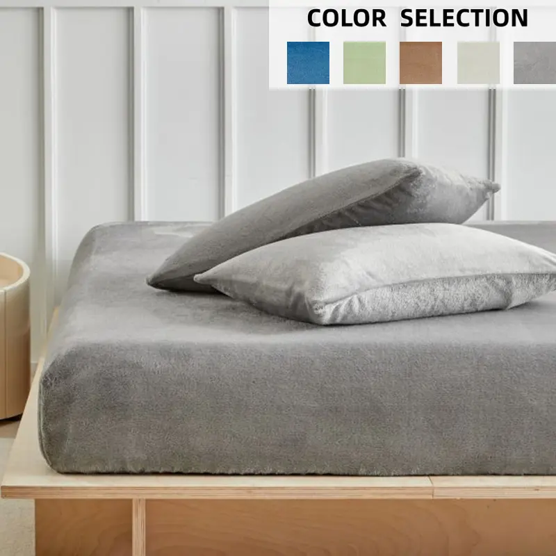 Soft Polar Fleece Bed Sheet Set, King Queen Size, Wrinkle Resistant, Includes 1 Flat Sheet & 2 Pillowcases, Bedding Supplies, Soft Sheets, Polyester Bedding Set, Bedsheet