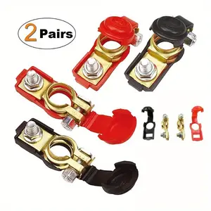 2pcs 12V Battery Terminals Clamps For Car Caravan Boat Motorcycle Positive & Negative Electrode Quick Release Lift Off Connector Car Parts
