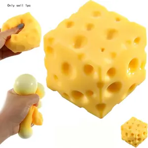 Cheese Soft Squishy Toy, Cheese Block Shape Stress Relief Toy, Adult Pressure Release Ball, Relaxing Gift, Birthday Present, Summer Vibes