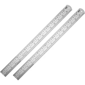 Ruler Metal Straight Edge Stainless Steel Ruler 16 Inch Ruler Set Rulers Bulk 2 Pack