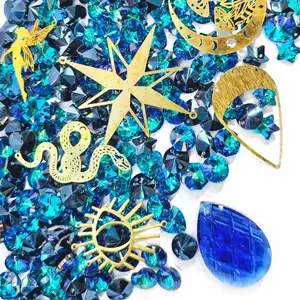 L1168]Suncatcher Sapphire Serpent DIY Beads DIY Charms Set