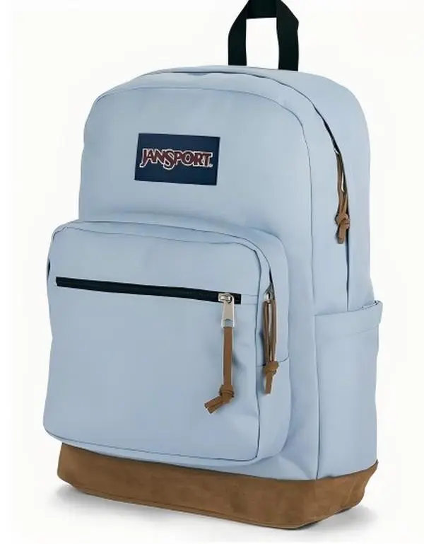JanSport Backpack (Light Blue) — Travel bookbag and laptop bag suitable for male students; great for birthdays