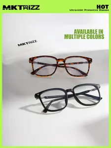 2in1 Unisex Punk Style Photochromic Sunglasses Anti-blue Light Eyewear for Women and Men, Retro matte Black Leopard Print frame eyeglasses