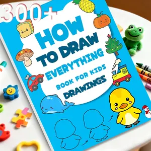 Step-By-Step Simple Drawing Kit, Educational Storybooks, Interactive Teaching Aids, Mind Games, Perfect for 3+ Kids, Pre-School Preparation, Drawing Activities, Creative Play, Interactive Elements, Drawing Paper Craft