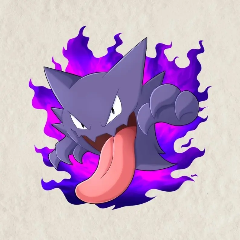 Haunter Vinyl Decal, Weatherproof Good on any flat surface!, Vinyl Decal Anime Sticker | Waterproof Vinyl Decal for Laptop, Water Bottle, Car, Gamer Gift