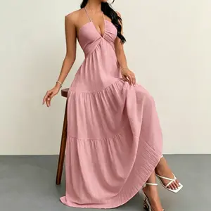 Women's Plain Dress, Summer Clothes Women, Casual Basic Loose Fit Sleeveless Dress for Beach Holiday Vacation, Ladies Summer Clothes, Women's Clothing, Womenswear, Dresses for Party, Minimalist A Line Dress summerwins