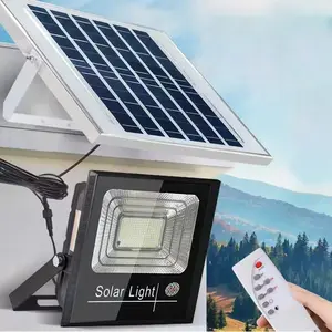 LED Solar Flood Light Outdoor 6000K Bright White, Waterproof with Remote Control & Timer, Auto on Off Dusk to Dawn for Yard, Gazebo, Shed, Barn, Porch, Patio, Garage, Garden