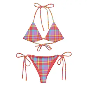 Y2K Plaid Bikini  Tartan Pattern  Checkered Bikini  Hot Girl Summer Y2K Coquette