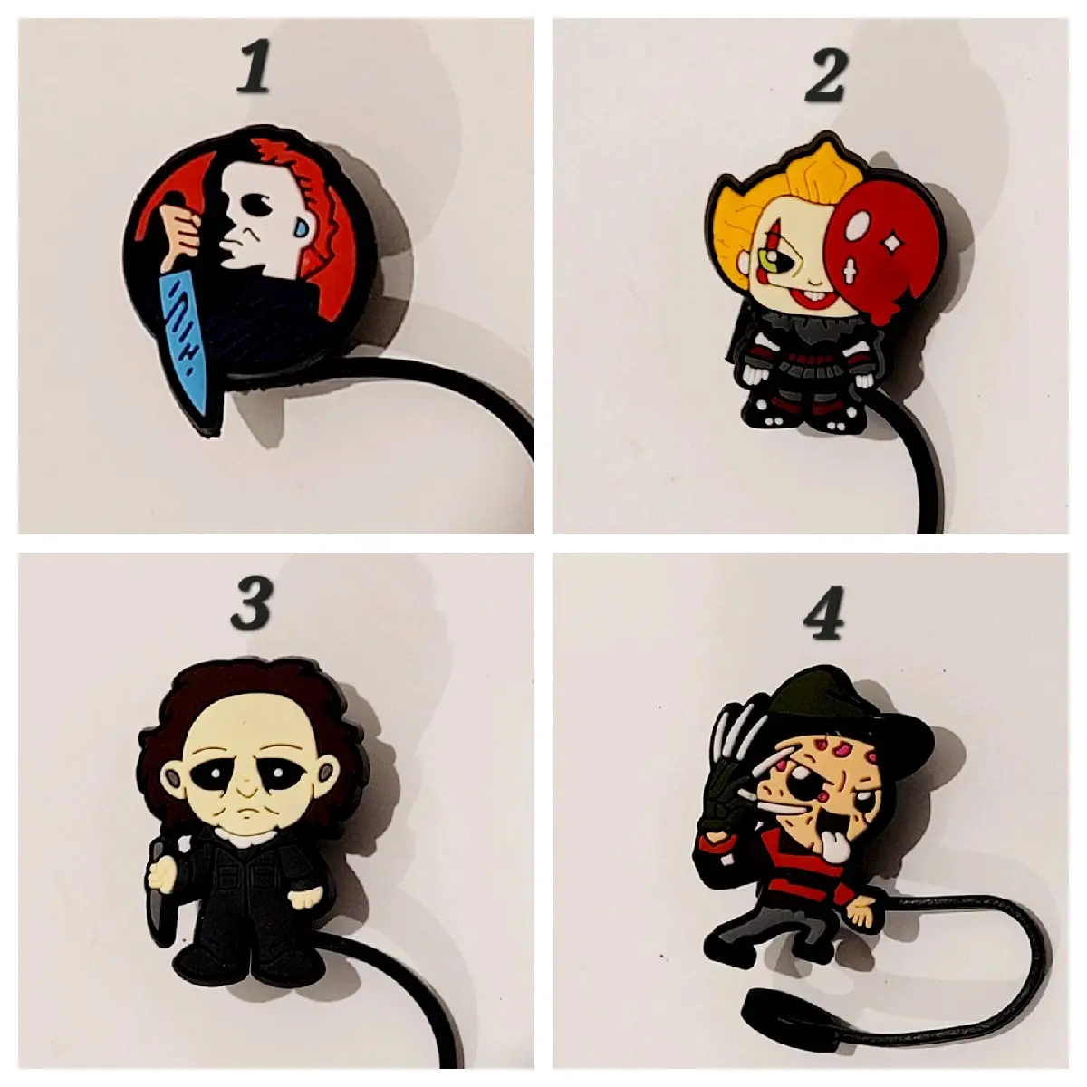 Halloween Horror Ghost Straw Topper