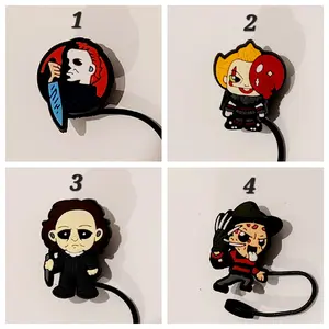 Halloween Horror Ghost Straw Topper