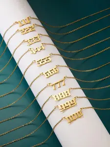 The 111-999 number and angel pendant necklace, Minimalist Necklace, Dainty Necklace, Minimalist Chain Necklaces, Letters Necklace, is suitable for daily wear, vacation dates, and other occasions, and is also a surprising and exquisite small gift