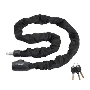 【Spotlight Day】VEVOR Bike Chain Lock, 3.94 Ft Combination Bicycle Chain Lock with 4 Keys, Heavy Duty Anti-Theft High Security Bike Locks, Perfect for Bike, Motorcycle, Scooter, Bicycle, Door, Fence or Gate, 8mm