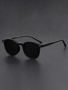 Unisex Vintage Full Rim Sunglasses, Trendy Casual Tinted Lens Sunglasses for Everyday Use, Fashion Accessories for Outdoor Activities, Sun Shades