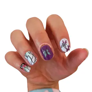 Butterflies Nail Wrap|Anime Nail Sticker| Slayers|Demon Anime| Shinobu